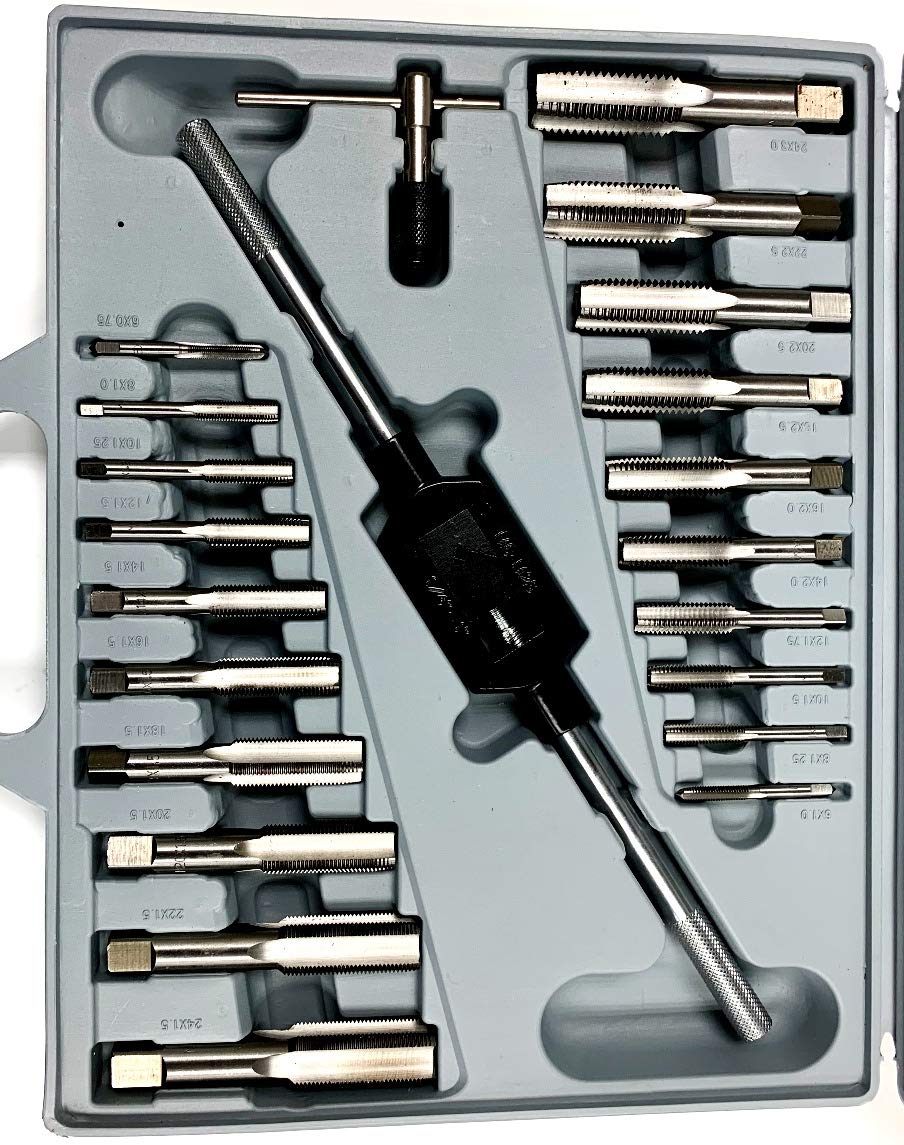 HHIP 1011-0002 45 Piece Tap & Die Set, 6-24mm - Tungsten