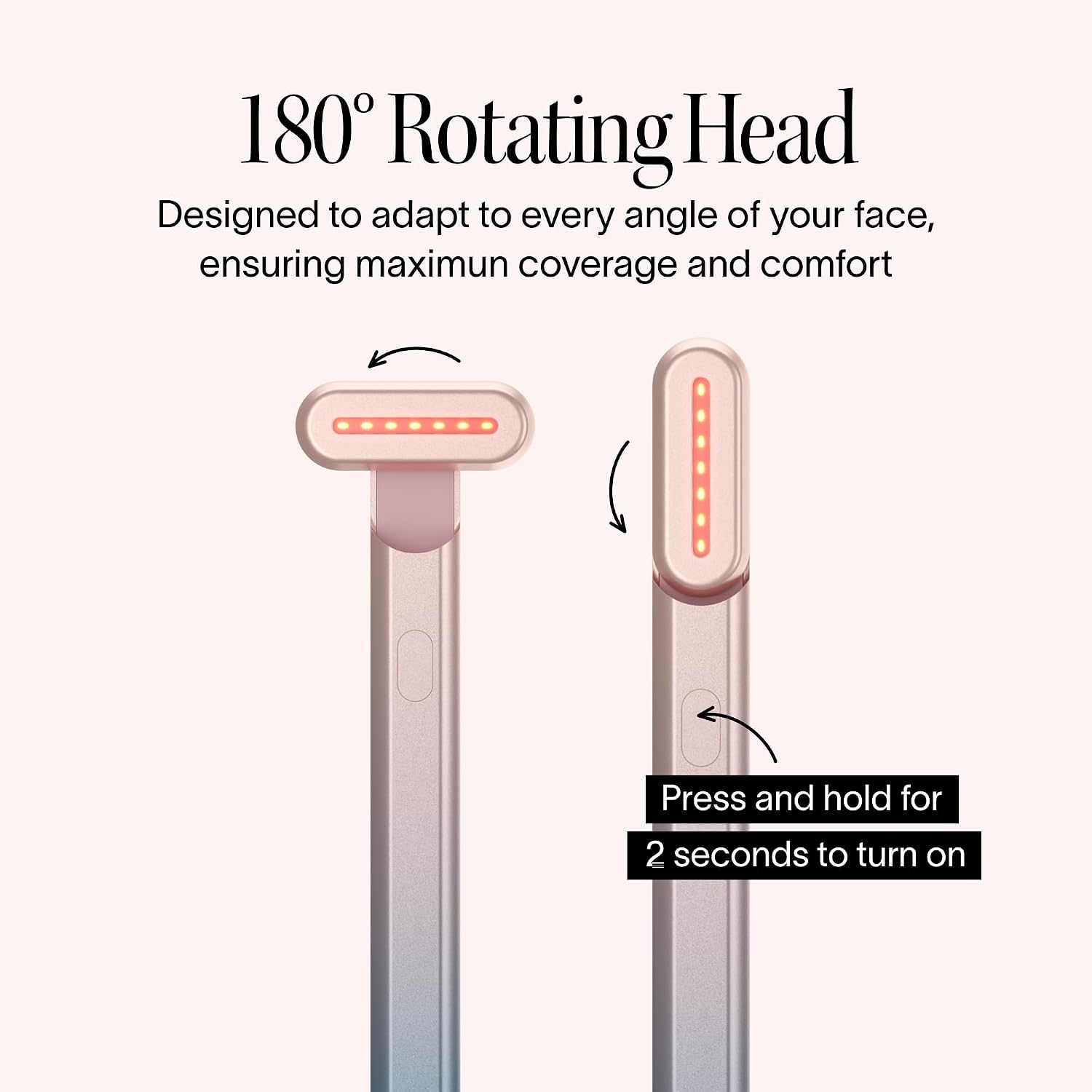 Solawave 4-in-1 Red Light Therapy Wand for Face & Neck | Beauty Device with Galvanic Current, Massager & Warmth | Anti-Aging, Wrinkle Reduction, Skin Tightening, Depuffing & Rejuvenation (Ombre)