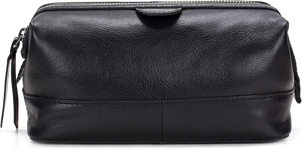 Patricia Nash Travel Toiletry Bag for Men - Moto Canvas Travel Case, Dopp Kit for Men, Waxed Cotton Canvas, Mens Toiletry Bag, Stylish Travel Case, Brushed Brass Hardware, Zipper Closure
