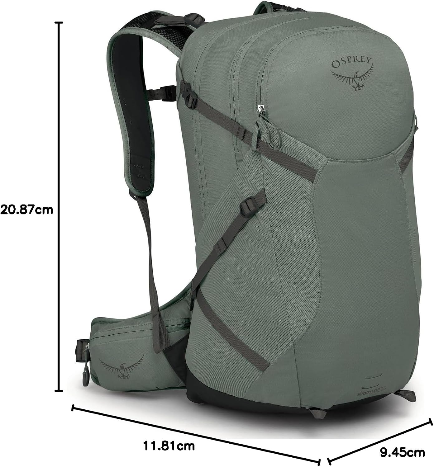 Osprey Sportlite 25L Lightweight Hiking Backpack for Men and Women, Pine Leaf Green, M/L