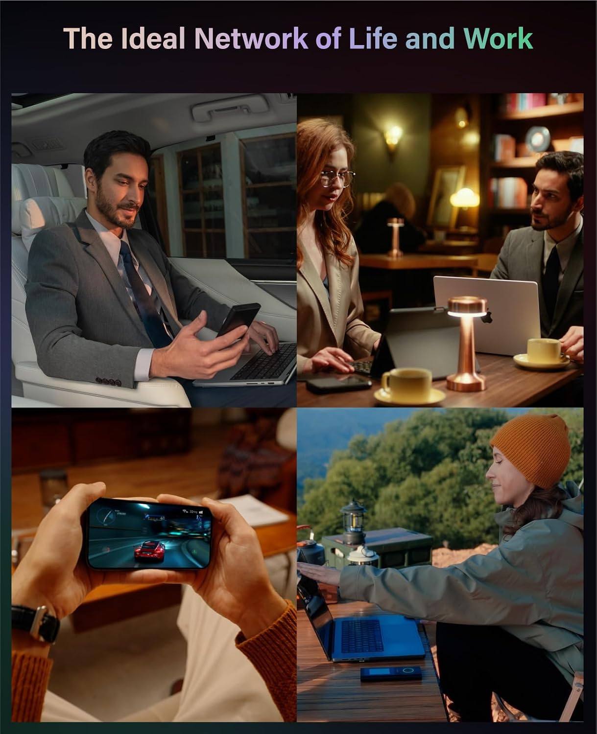 GlocalMe Numen Air 5G Hotspot with 50GB US/CA/MX Data 90Days, Portable WiFi Hotspot for Travel, Ultra High Speed Mobile Hotspot Device with Touch Screen, No SIM Card Required, 16 Connected Devices