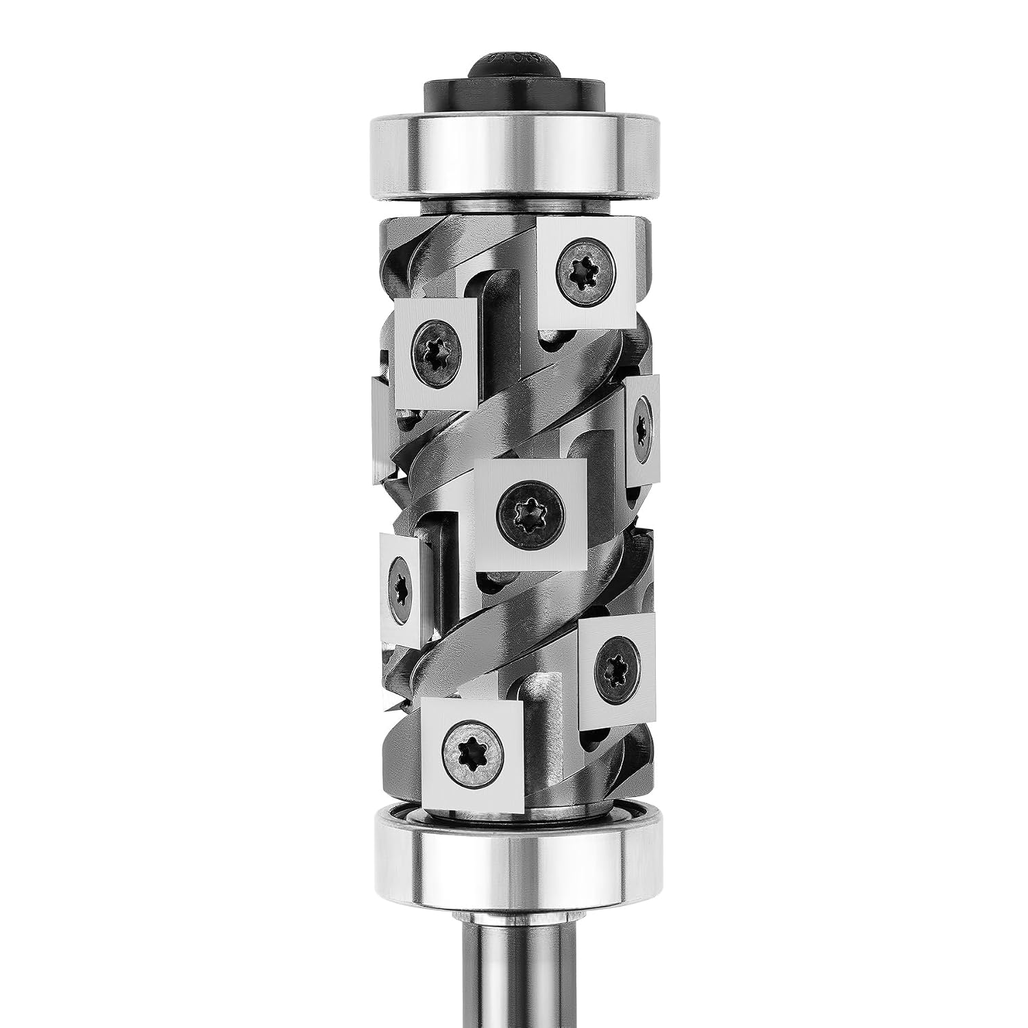 SpeTool Top&Bottom Bearing Flush Trim Router Bit 1/2 Shank with 10PCS Carbide Inserts Replacement, Woodworking Templates Patterns Bits Industrial Grade Trimmer Cutting Tools