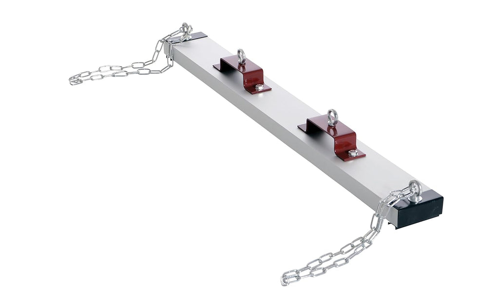 Vestil HDFMS-48 Steel Forklift Heavy Duty Sweeper Magnet 48 in. Sweep Width 100 Lb. Capacity Silver