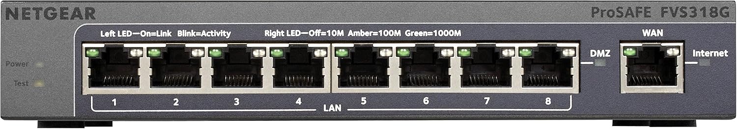Netgear ProSafe Router, 8-Port Switch, Integrated (FVS318G-200NAS)