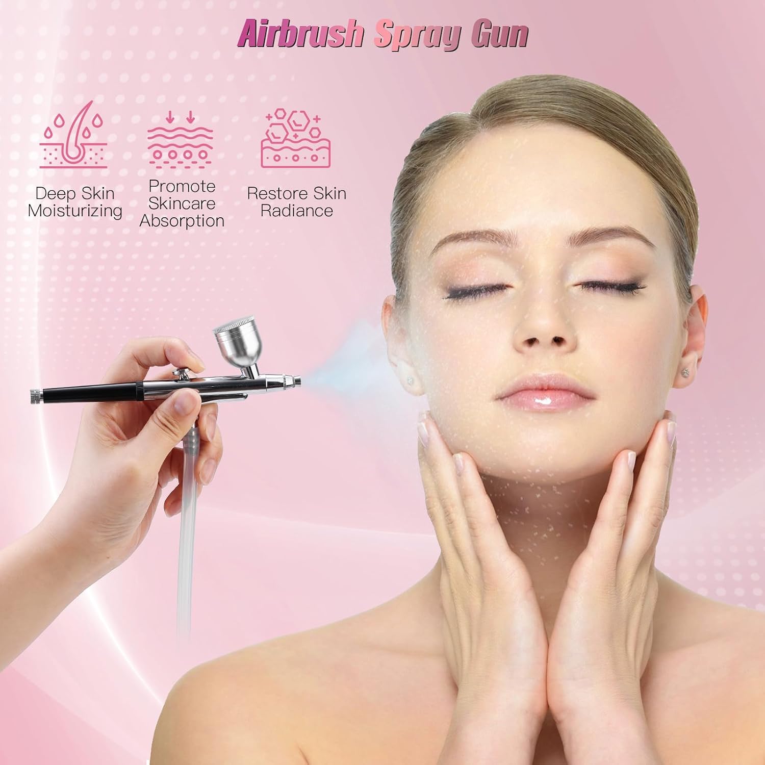3 in 1 Diamond Machine, TopDirect Facial Skin Care Salon Equipment Beauty Device with Spray Gun (Strong Suction Power: 65-68cmhg)