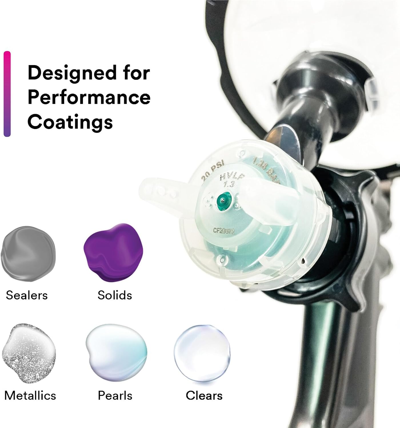 3M 2.0 Performance Spray Gun Starter Kit, 26778 + PPS Paint Spray Gun System Refill Kit with 12 Disposable Lids and Liners,16 Sealing Plugs