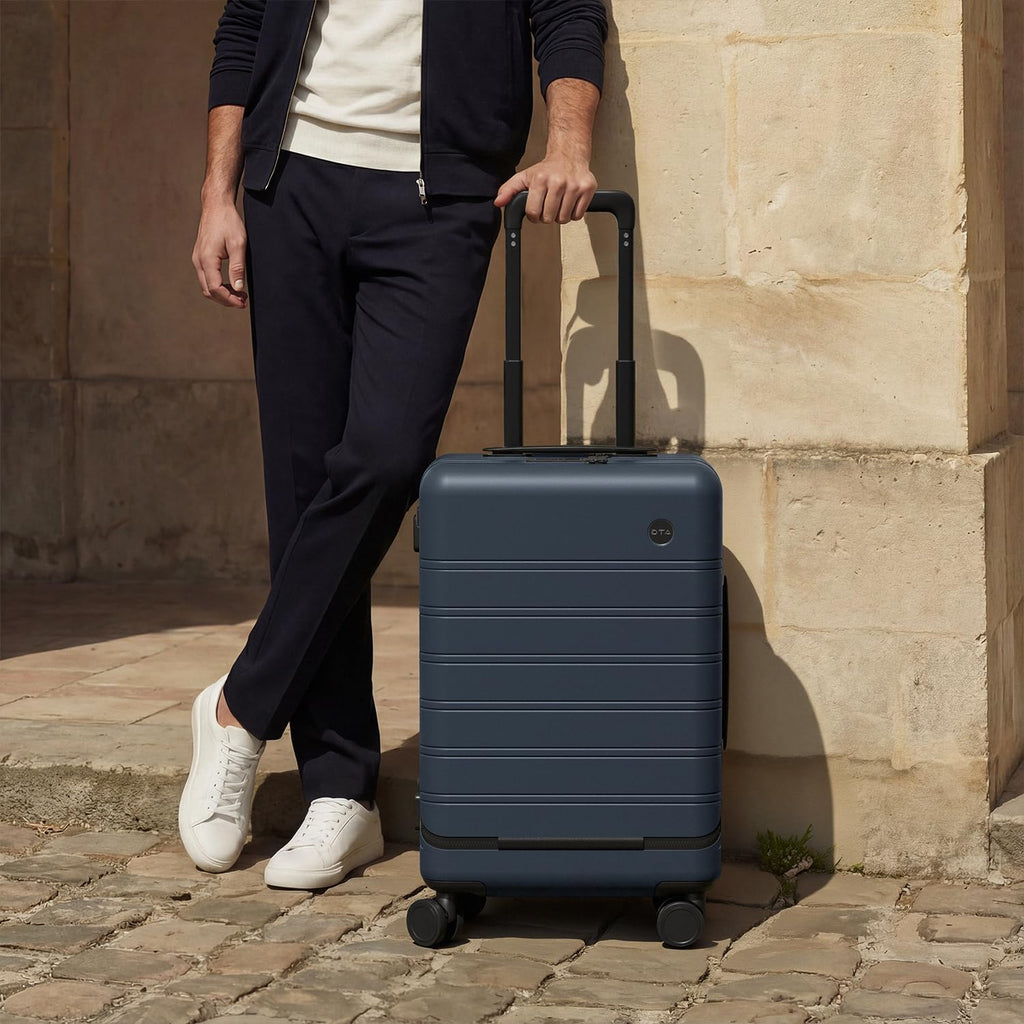 Top Opening PC Hard Shell Suitcase, 20-inch International Carry On Luggage with TSA Lock, 360 Silent Spinner Wheels, Lightweight - Ideal for Business Travel Suitcase (Blue, Carry-On 20-Inch)