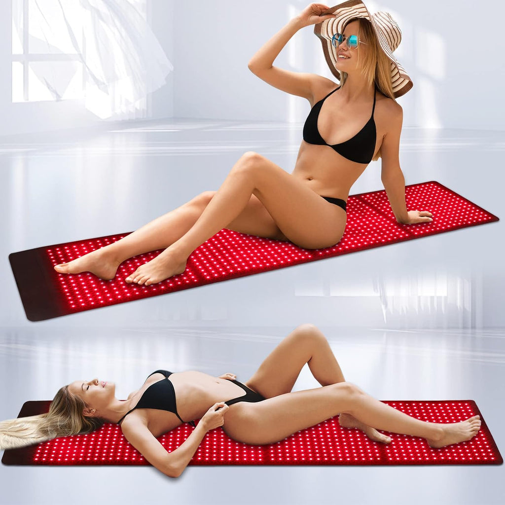 CAMECO Red Light Therapy Blanket for Full Body, Pulse Function & 3-Chips & 120 mW/cm² Near Infrared Light Therapy Mat, 660nm & 850nm Dual Wavelength Light Therapy Body Wrap,67'x16'