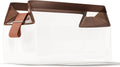 Cadence Parcel - Clear Kit with Magnetic Closure - Durable and Leak-Resistant Travel Toiletry Kit - Extra Large Chestnut Parcel