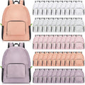 Eccliy 50 Pack Backpacks Bulk 17 Inches Back Pack Basic Backpack for Adult Lightweight Outdoor Travel Bookbags(5 Light Color)