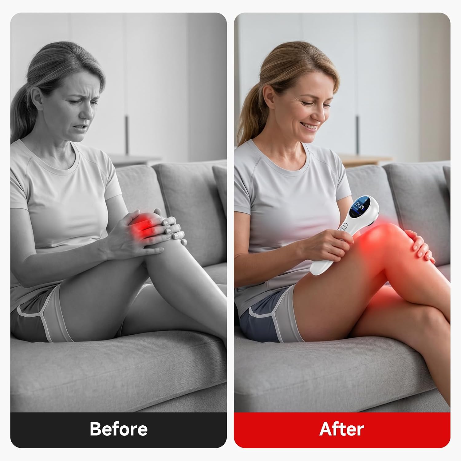 Holsn Red Light Therapy Infrared Light Tharepy, Red Light Device for Body Pain Relief, Joint, Muscle & Tissue 14 * 650nm + 3 * 808nm