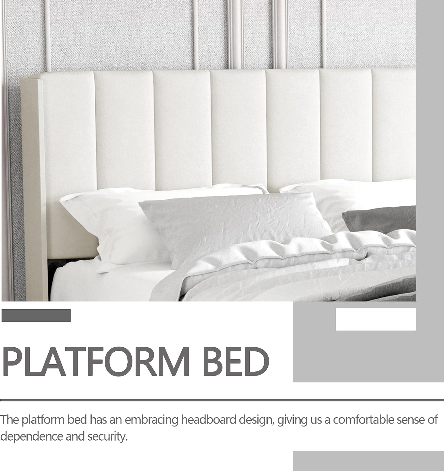 Twin Size Bed Frame with Headboard, Modern Upholstered Velvet Platform Bed, Heavy Duty Wooden Slats Support, No Box Spring Needed, Noise-Free & Easy Assembly, Beige