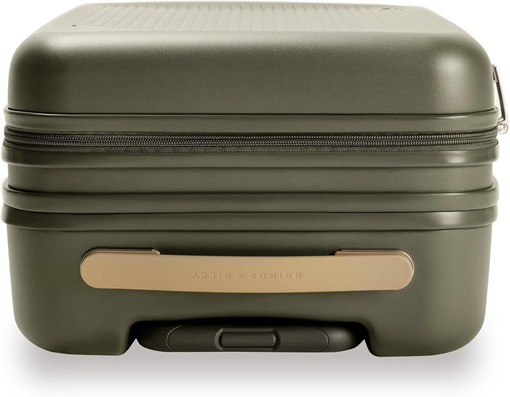Briggs & Riley Essential 22' Carry On Expandable Spinner - Luggage for Travel, Suitcases with Wheels, Hardside Rolling Bag for Men & Women, Self-Repairing Zipper - Sympatico Collection, Olive