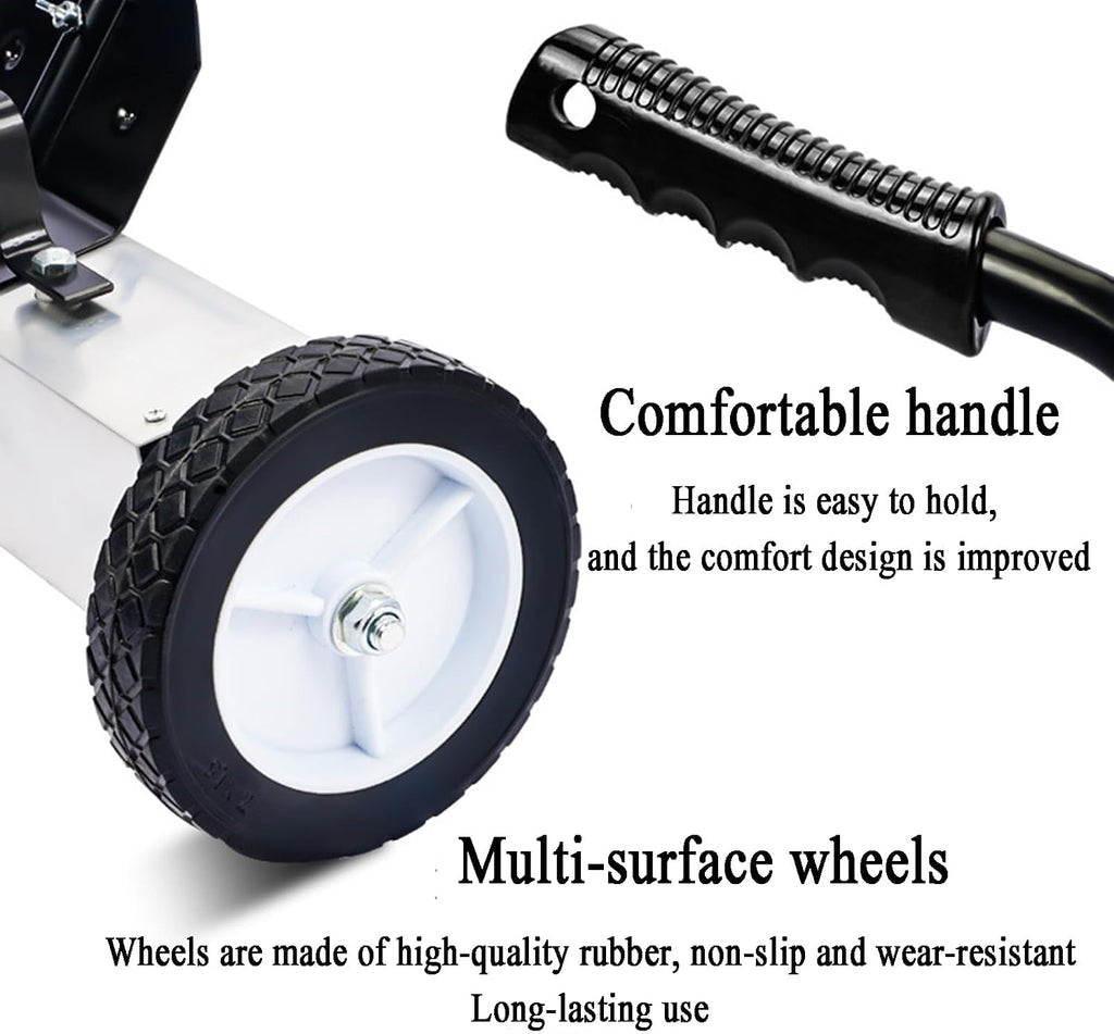 24' Magnetic Sweeper with Wheels, 28 Lbs Capacity, 1200 Gauss Magnetic Force, with Telescoping Magnetic Pickup Tool, Adjustable Handle, for Pick Up Nails and Screws