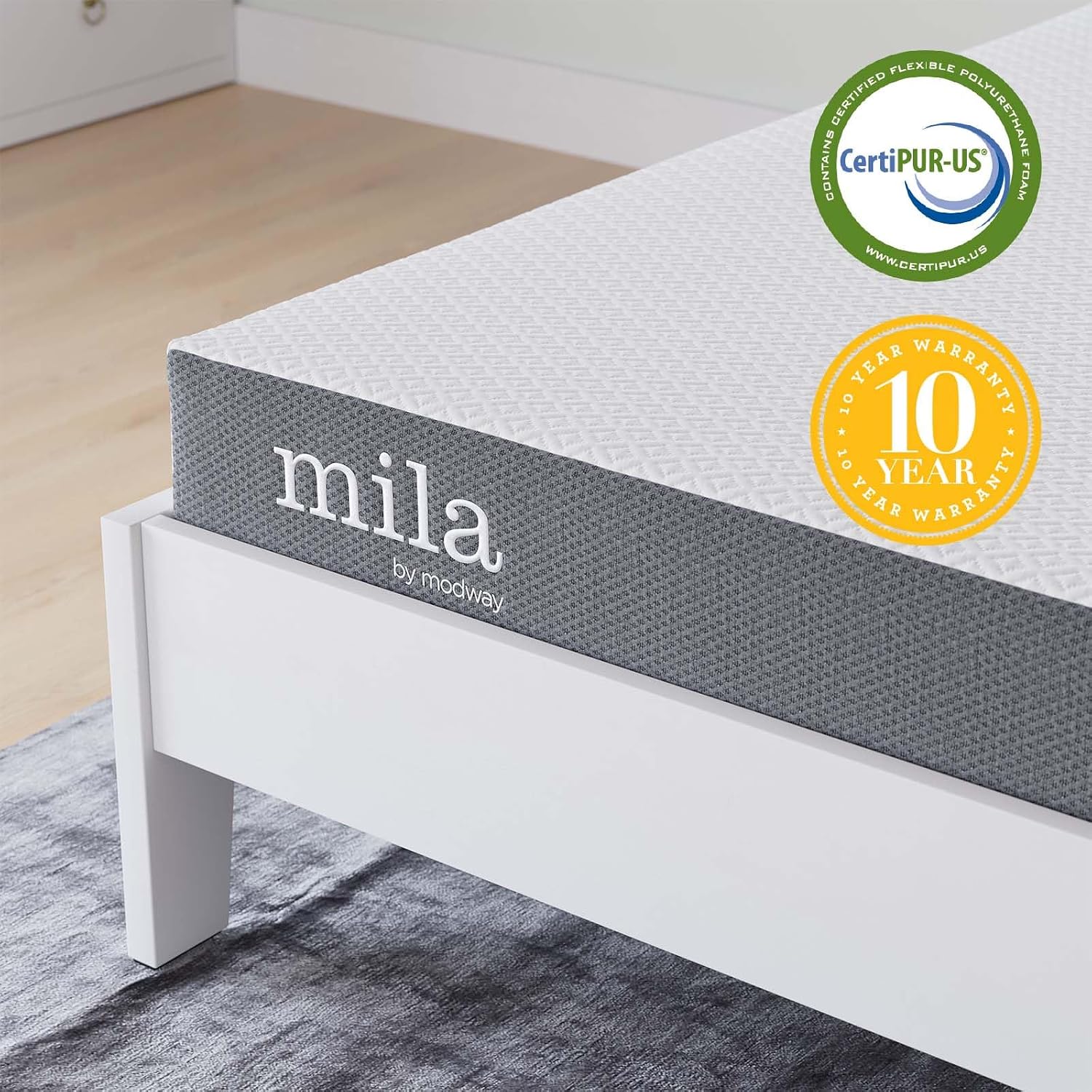 Modway Mila Firm 6' Fiberglass Free Memory Foam Full Mattress