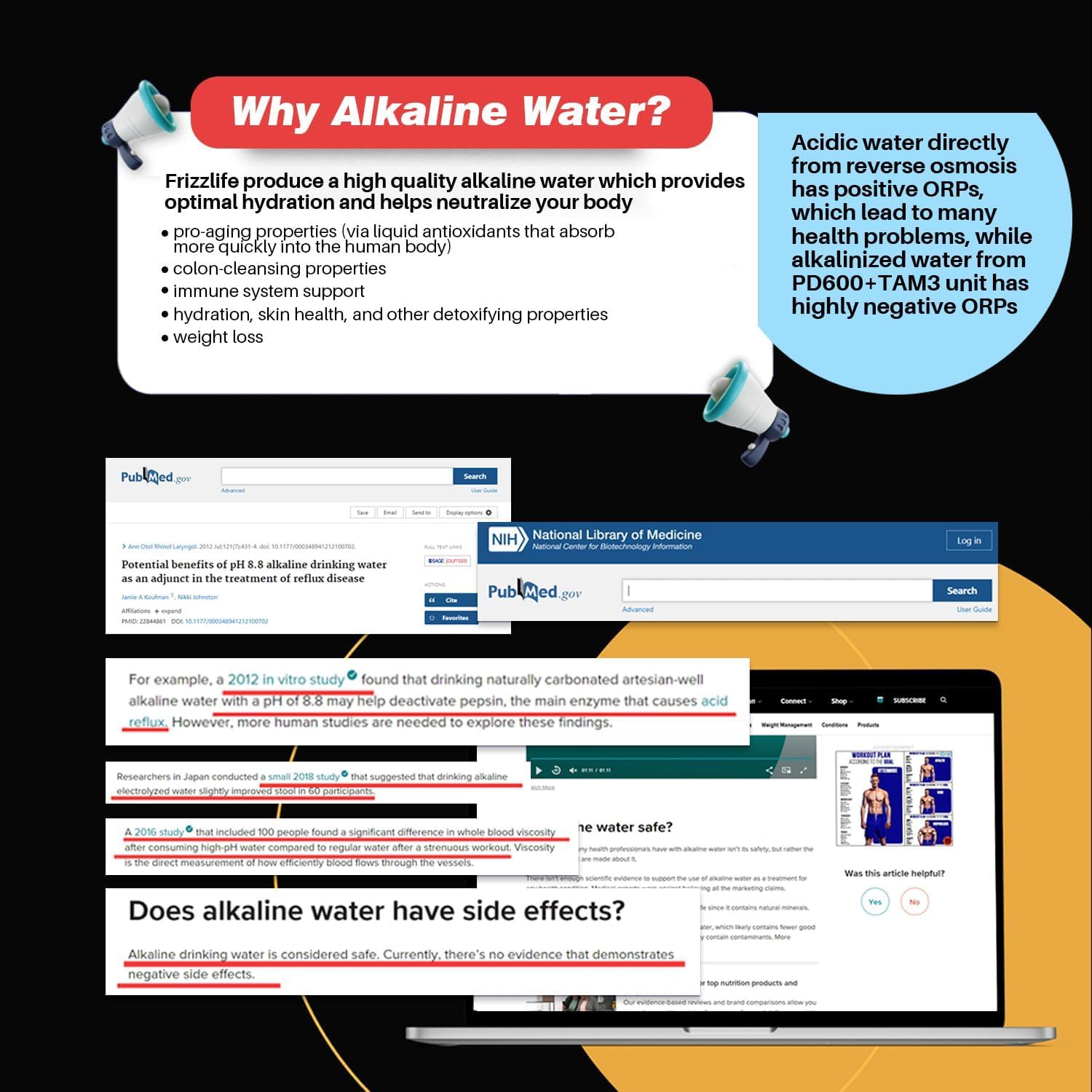 Frizzlife Reverse Osmosis Water Filter - Alkaline Mineral pH+, NSF/ASNI 58&53&42&372 Standard, 600GPD Tankless RO Reverse Osmosis System, Under Sink, 2:1 Pure to Drain, Reduce FPAS/PFOA, PD600-TAM3