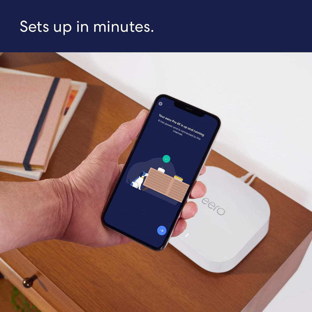 Like-New Amazon eero Pro 6E mesh wifi router - Supports internet plans up to 2.5 Gbps, Coverage up to 2,000 sq. ft., Connect 100+ devices, 1-pack
