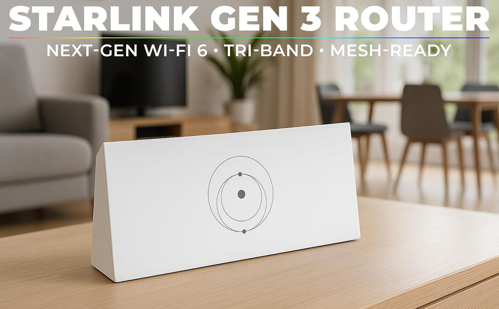 Generic WiFi 6 Mesh Router Gen 3 Compatible with Star-Link Standard Kit and Mini, White, High-Speed Wireless Internet.Coverage Around 2000 sq. ft.