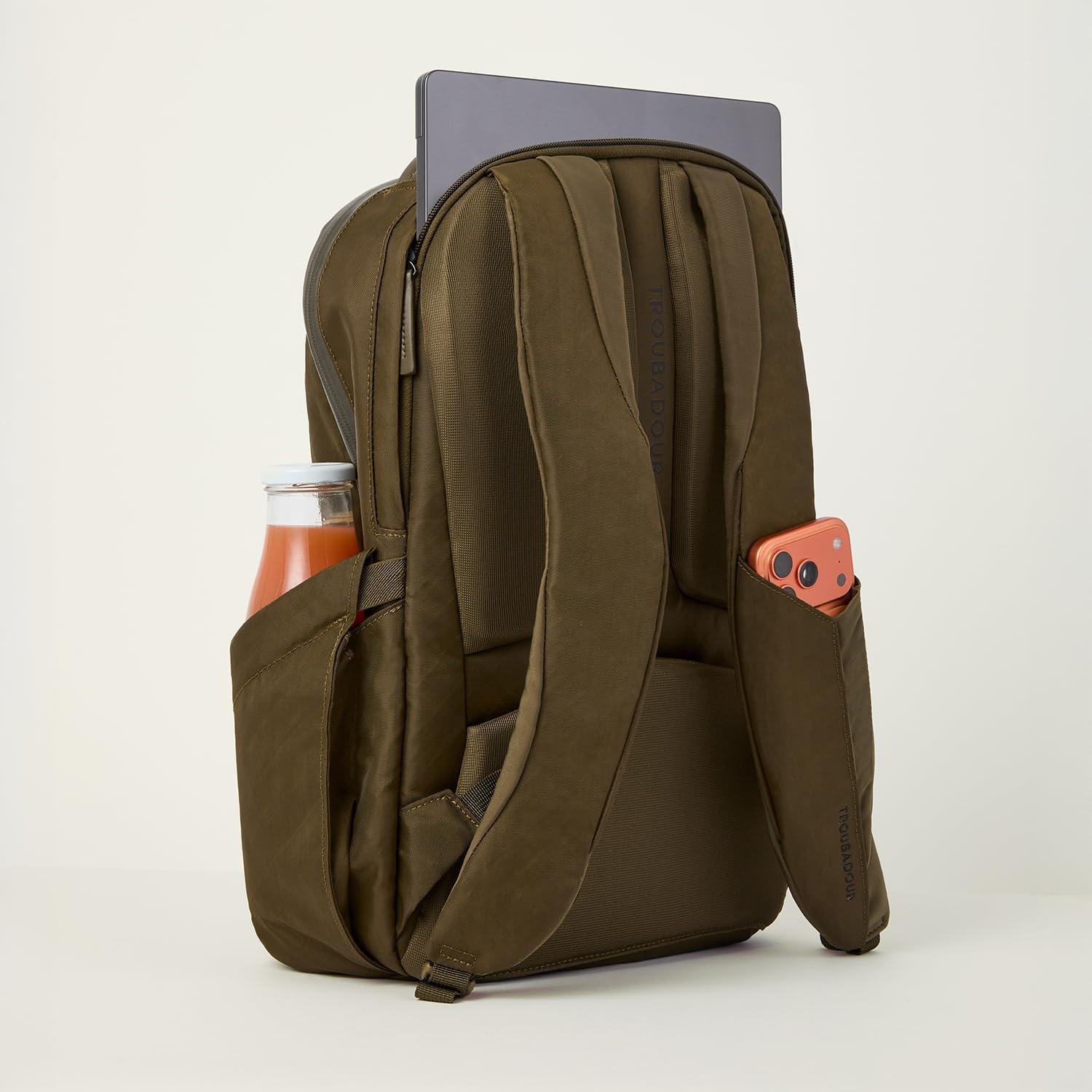 Troubadour Apex Backpack 4.0 EPX Edition - Ultra-Durable 22L Laptop Backpack with Recycled EPX Fabric, Fits 17' Laptop - Lightweight, Travel & Work Backpack – Olive