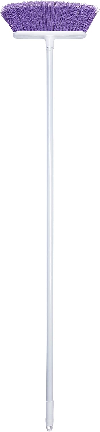 The Original Soft Sweep Magnetic Action Broom Assorted Colors with White Metal Handles (12 Brooms)