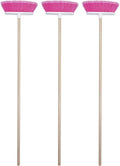 The Original Soft Sweep Magnetic Action Fuchsia Broom with Natural Finish Wood Handles (12 Fuchsia Brooms)