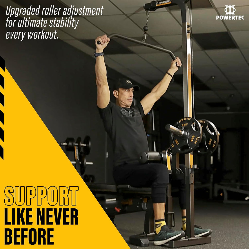 Powertec Fitness Workbench LAT Tower Attachment, Black - Premium Workout Equipment for Home Gym - Compatible Only with Powertec Products - Durable Strength Training Equipment for Home Gym, Garage Gym