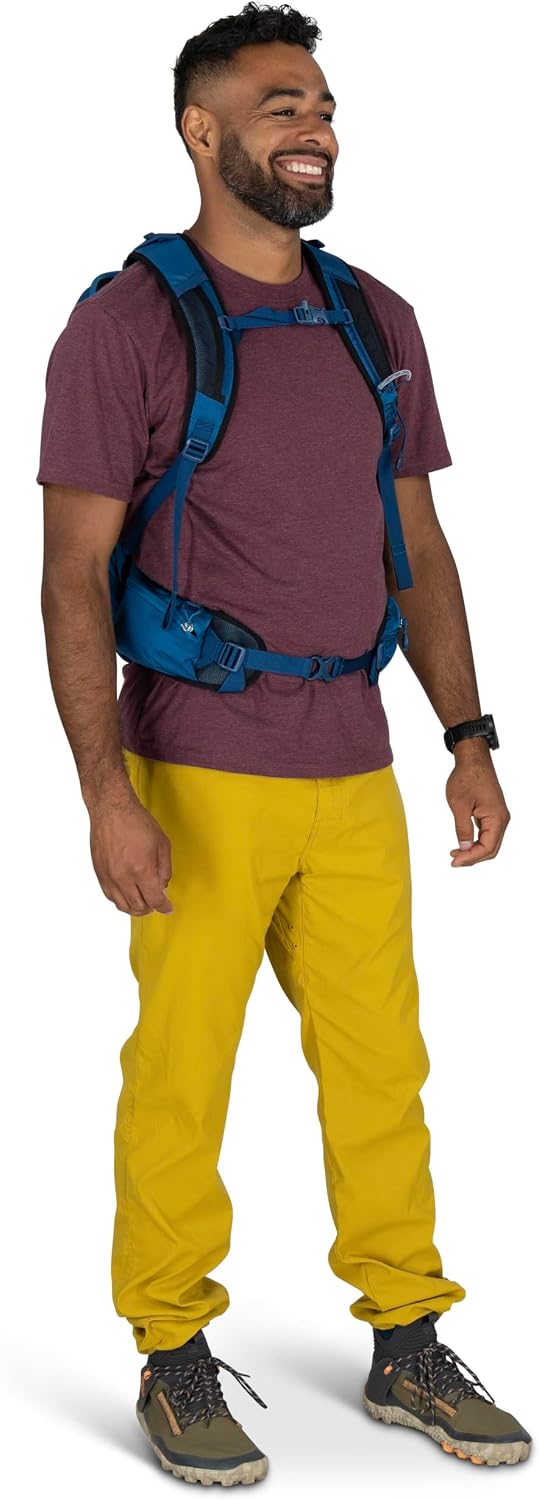 Osprey Talon 11L Men's Lightweight Hiking Backpack - Small Daypack for Travel & Camping, Black/Coal Grey