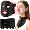 FDA-Cleared Red Light Therapy for Face & Neck, Rechargeable 7-in-1 LED with 850nm & 660nm NIR, Hands-Free Silicone for Anti-Aging, Wrinkle Reduction & Sensitive Skin During Yoga or Work