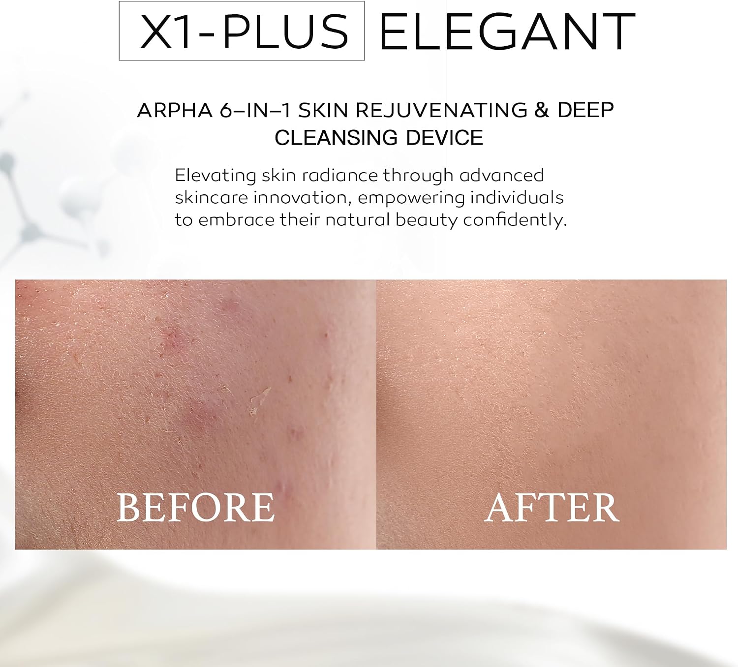 Arpha Titanium Ion Skincare Enhancer & Silicone Sonic Face Scrubber, for Skin Tightening, Brightening, Gentle Deep Cleanse, Mindful Glow Up, Only 135g, IPX7 Waterproof (Black)