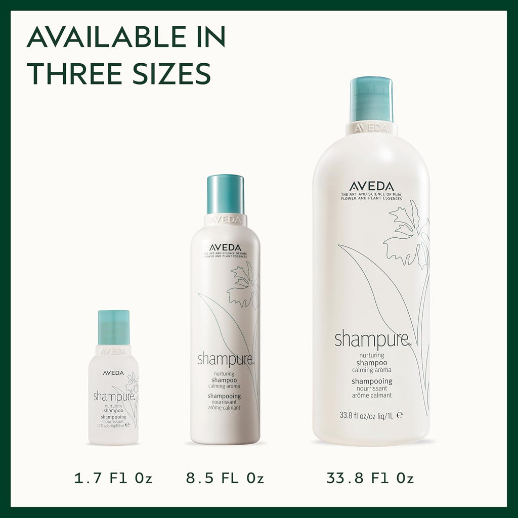 Aveda Shampure Nurturing Shampoo for Fine to Medium Hair | Gently Cleanses and Nourishes Hair | With Abyssinian Oil | Calming Aroma of Lavender & Ylang Ylang | 96% Naturally Derived*