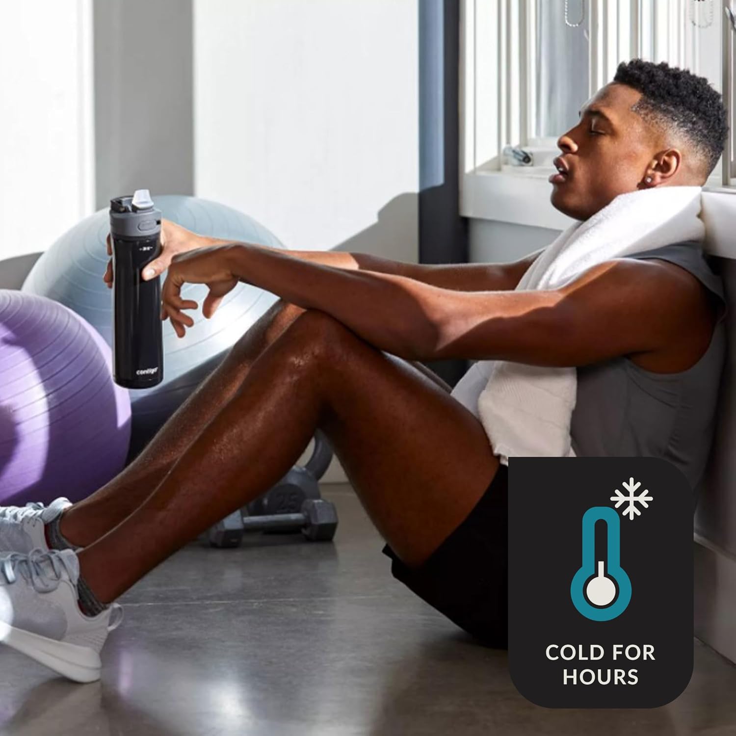 Contigo Ashland Water Bottle, 24oz, AUTOSPOUT Lid | Licorice | Pack of 4