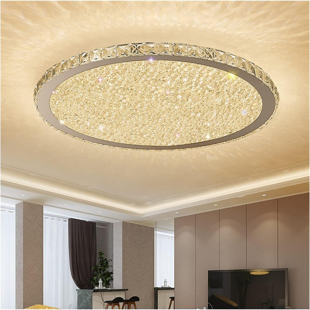 ShEraf LED Chandeliers, Modern Crystal Chandelier Lighting Lustre Cristal Circular Square Chandeliers Ceiling Lustres De Cristal Luminarias,Modern Decor