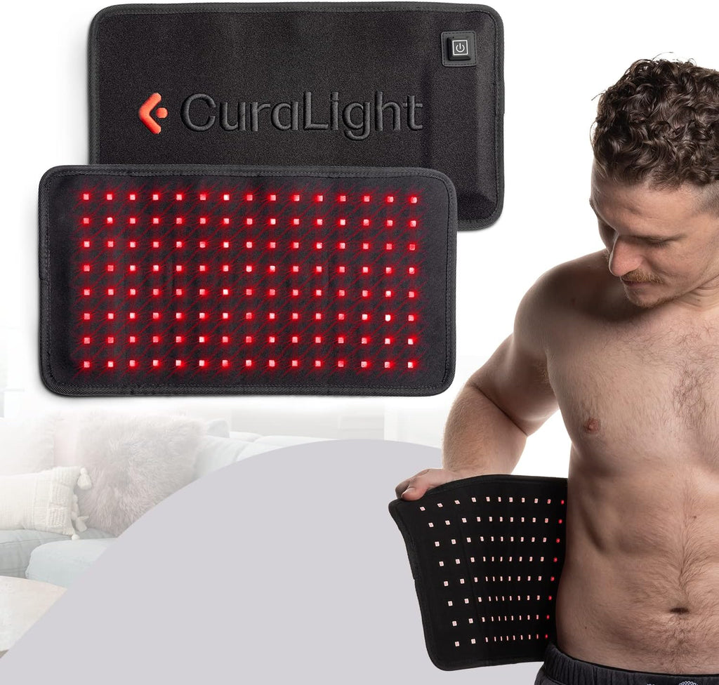 Red Light Therapy for Body - LED Infrared and Red Light Therapy Belt for Back, Arms and Neck. Pain Reliever Red Light Body Therapy Equipped. Rechargeable with Powerful LEDs - 660nm 850nm.