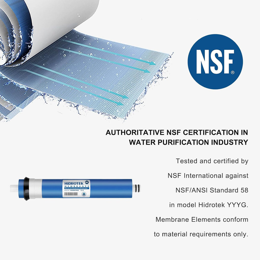 Geekpure 75 GPD Reverse Osmosis RO Membrane Replacement -NSF Certificated (Pack of 25)