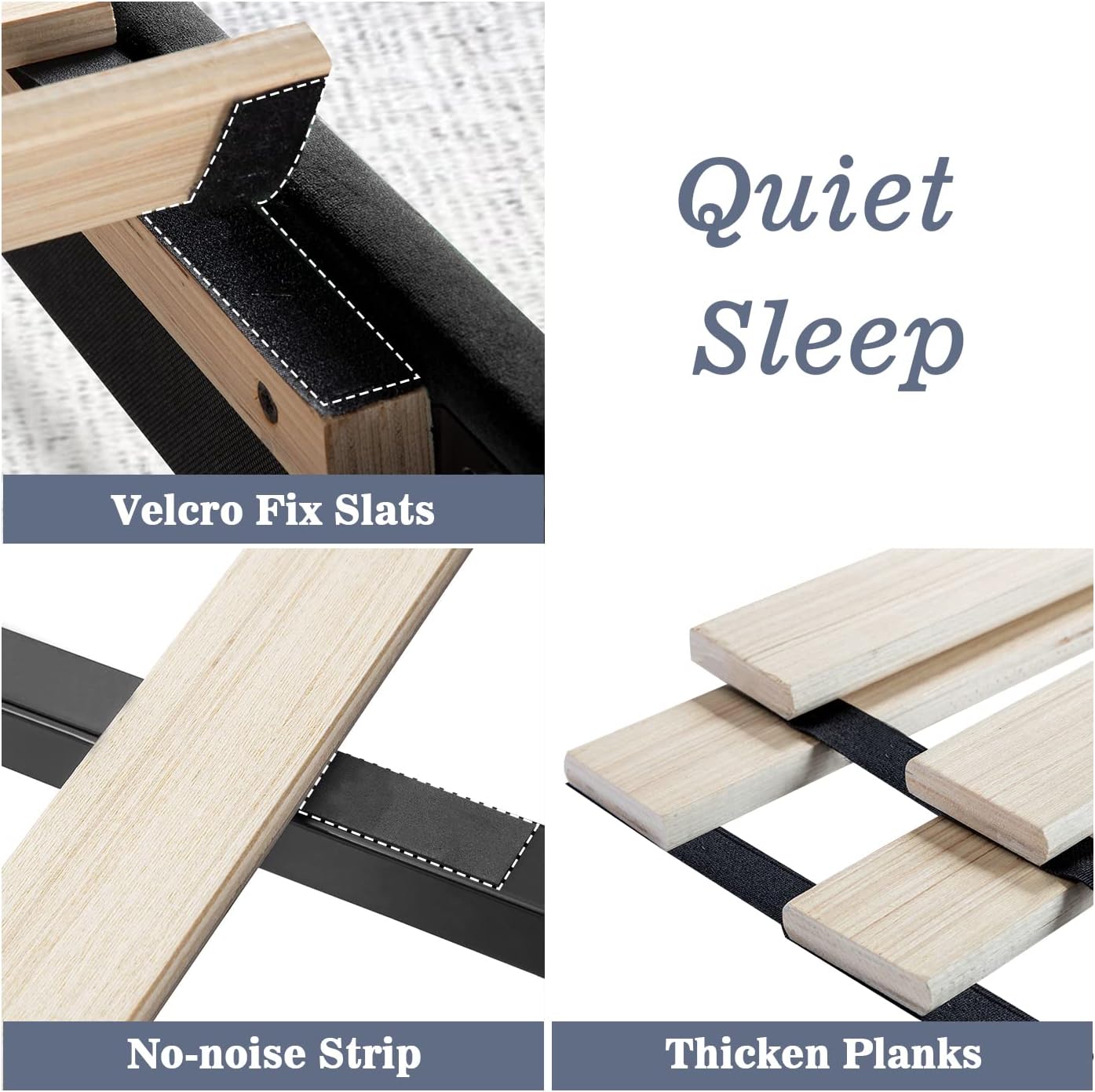 Allewie Twin Bed Frame/Velvet Upholstered Bed Frame with Vertical Channel Tufted Headboard/Strong Wooden Slats/Platform Bed Frame/Mattress Foundation/Box Spring Optional/Easy Assembly/Black