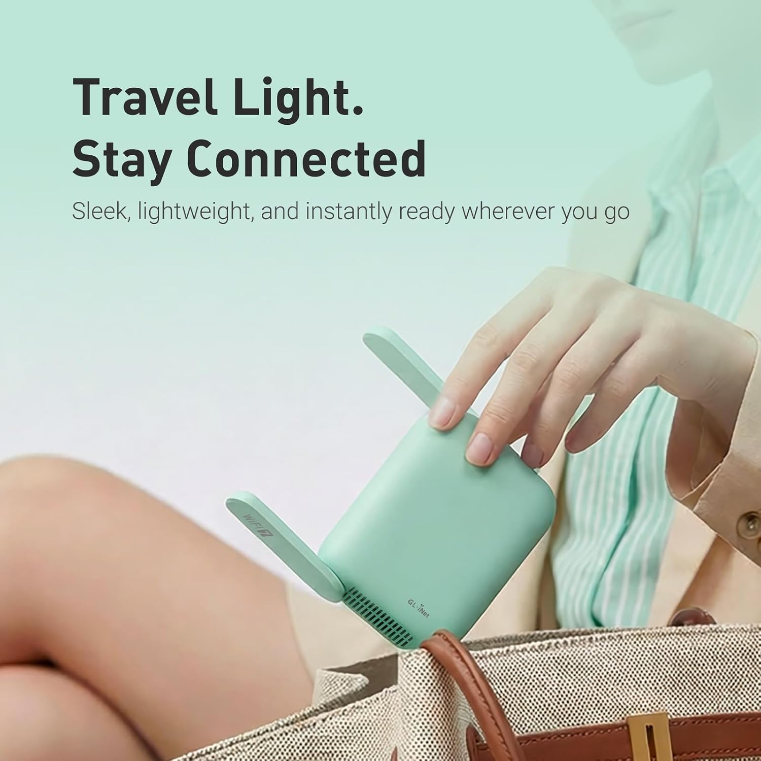 GL.iNet GL-MT3600BE (Beryl 7) Portable Travel Router, Pocket Wi-Fi 7 Wireless 2.5G Router, Mini Portable VPN Routers WiFi for Car, Travel, Public Computer Routers, Business, Mobile/RV/Cruise/Plane
