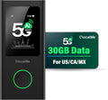 GlocalMe Numen Air 5G Hotspot with 30GB US/CA/MX Data 60Days, Portable WiFi Hotspot for Travel, Ultra High Speed Mobile Hotspot Device with Touch Screen, No SIM Card Required, 16 Connected Devices
