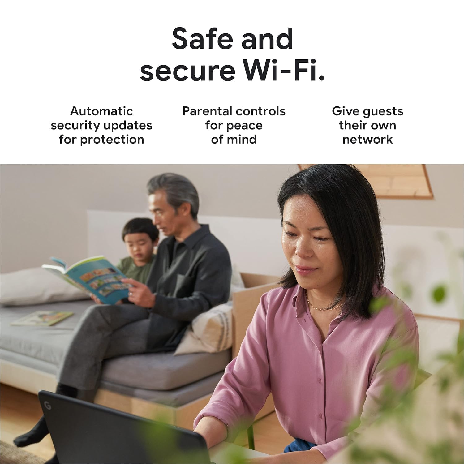 Google Nest WiFi Pro - Reliable Home Wi-Fi System with Fast Speed and Whole Home Coverage - Mesh Router - Snow (2 Pack) (Renewed)