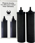 Berkey - Phoenix Gravity New Millennium Edition Water Filter Elements (Set of 2) - NMCL Endorsed Replacement in Lieu of Black Berkey Elements BB9-2