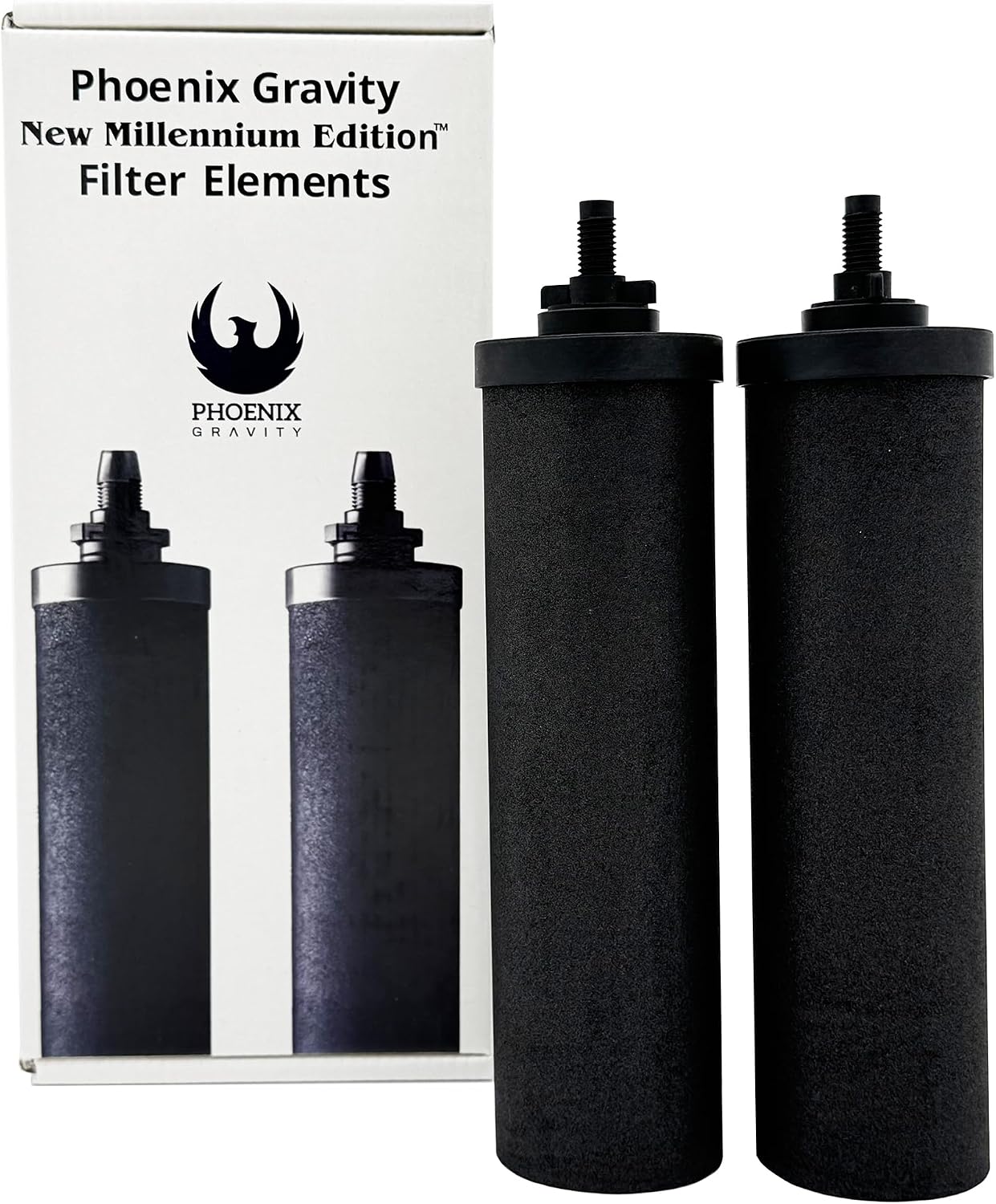 Berkey - Phoenix Gravity New Millennium Edition Water Filter Elements (Set of 2) - NMCL Endorsed Replacement in Lieu of Black Berkey Elements BB9-2