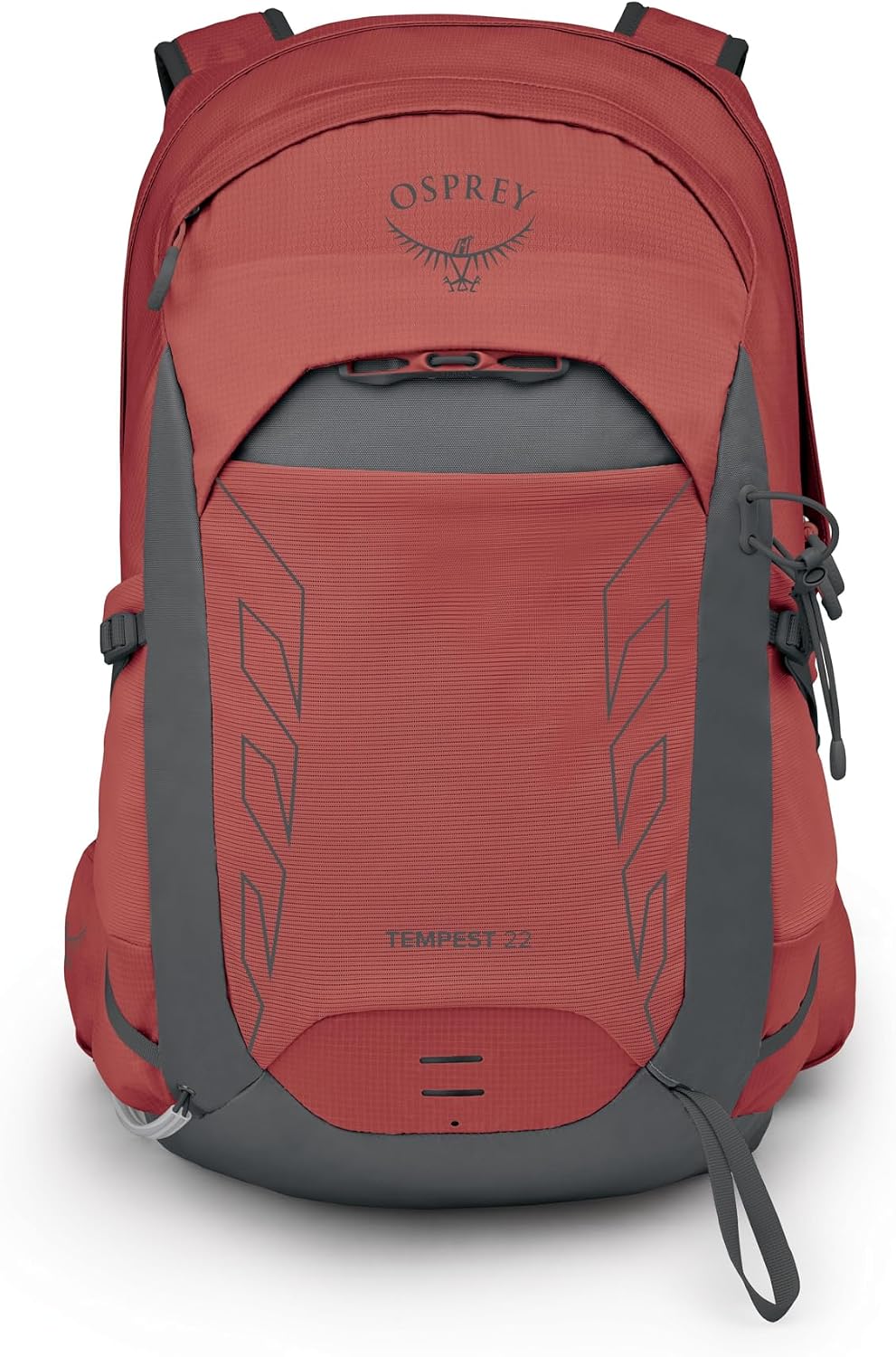 Osprey Tempest 22L Women's Lightweight Hiking Backpack - Small Daypack for Travel & Camping, Red Pampas/Coal Grey