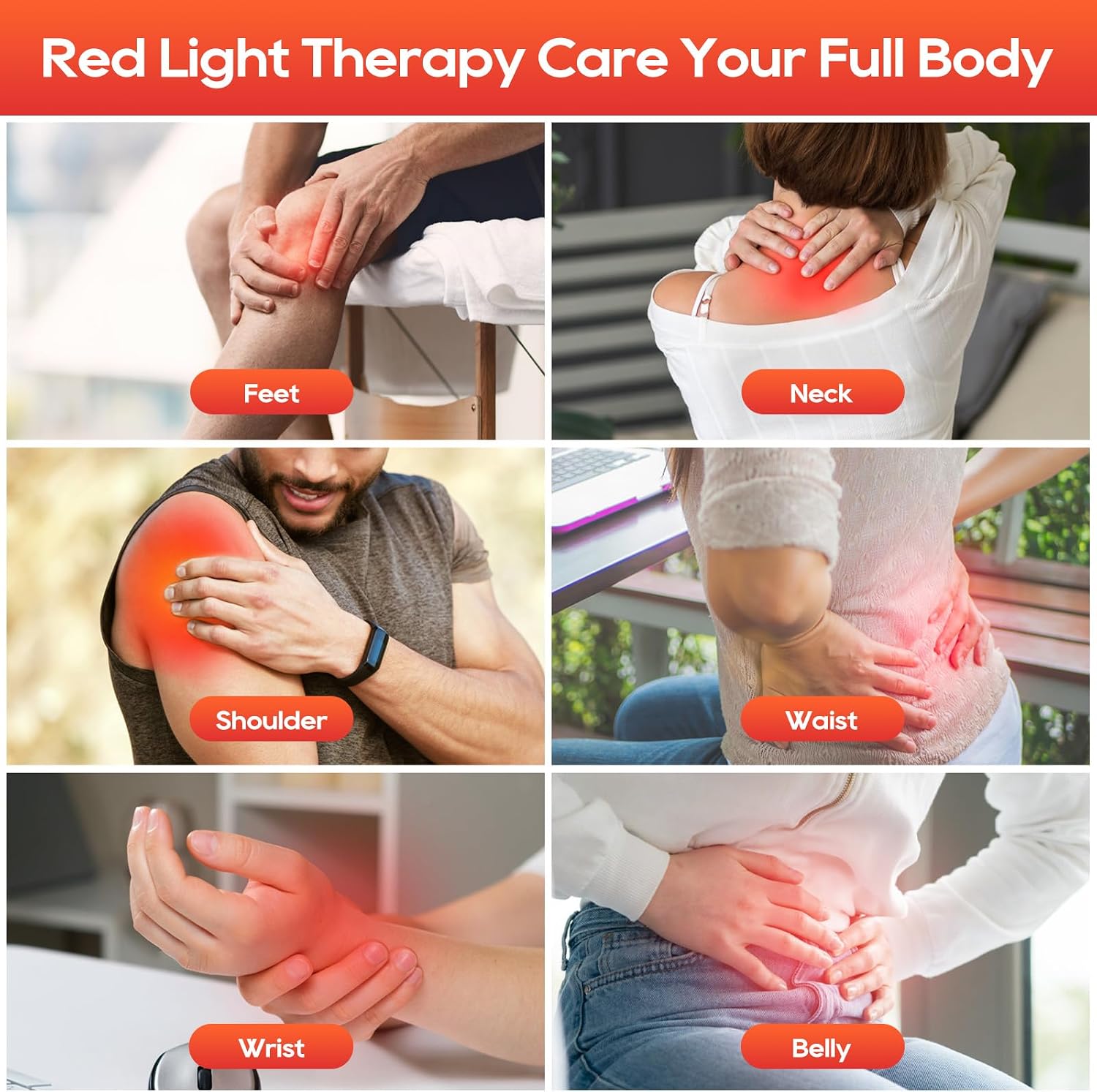 BEICHEN Red Light Therapy, Infrared Redlight-Therapy for Body and Face Lamp Device with Remote Control, Gift for Women Wife Mom Sister Girlfriend