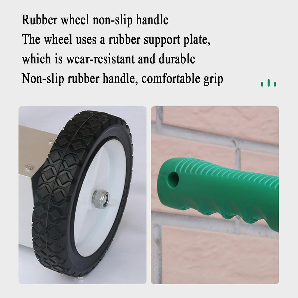 24' Rolling Magnetic Sweeper with Wheels, 1000 Gauss Heavy Duty Metal Pick Up, 33 Lb Telescoping Magnetic Pickup Tool, 35.4-55in Adjustable Rod, for Workshop