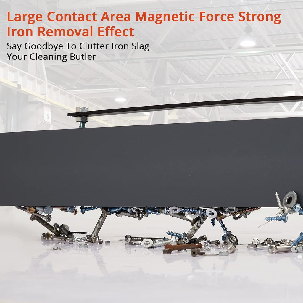 60 Inch Magnetic Pickup Sweeper, 150Lbs Hanging Construction Magnet Sweeper to Pick Up Nails In Yard, Nail Magnet Sweeper Forklift Accessories for Picking Up Floor Nails Bolts Iron Chips Metals