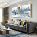 Abstract Wall Art For Living Room Large Size Framed Navy Blue Canvas Wall Art Abstract Wall Decor Abstract Art Paintings Fantasy Colorful on White Background Modern Artwork Decor for Bedroom Bathroom
