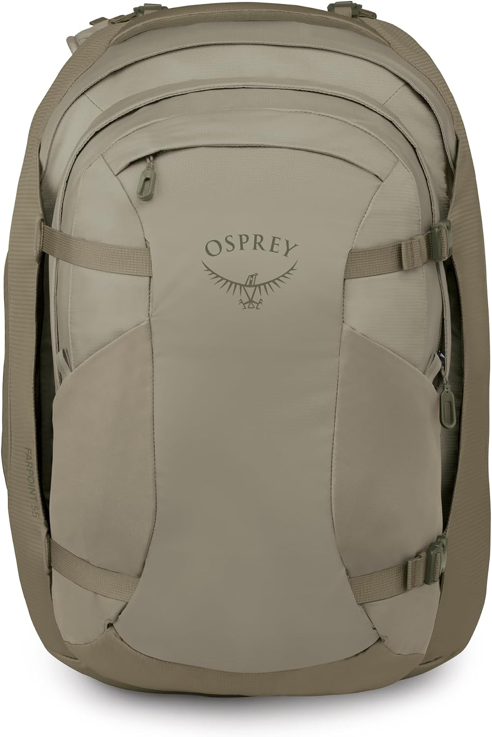 Osprey Farpoint 55L Men's Travel Backpack - Carry On Bag with Personal Item Sized Detachable Daypack, Sawdust