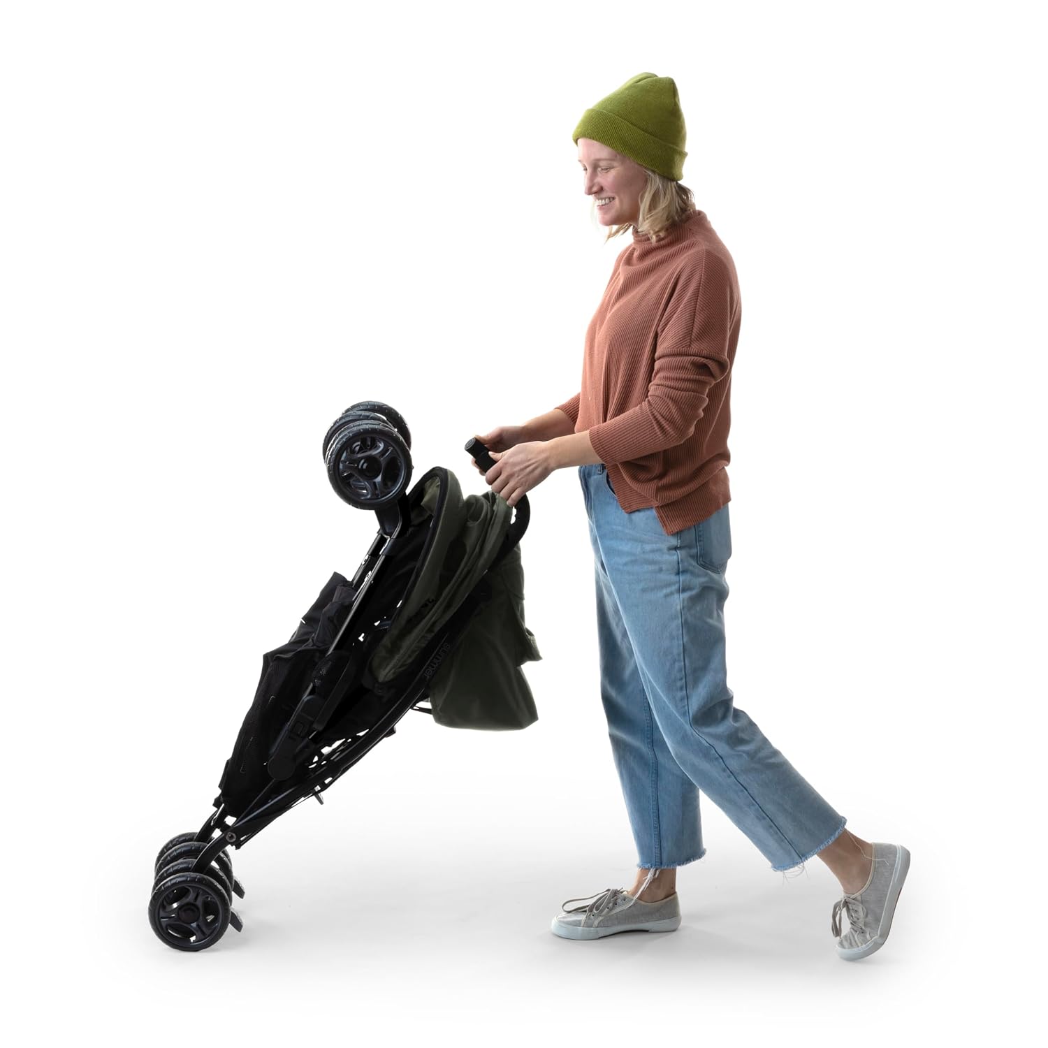 3Dlite Convenience Stroller, Green – Lightweight Stroller with Aluminum Frame, Large Seat Area, 4 Position Recline, Extra Large Storage Basket – Infant Stroller for Travel and More
