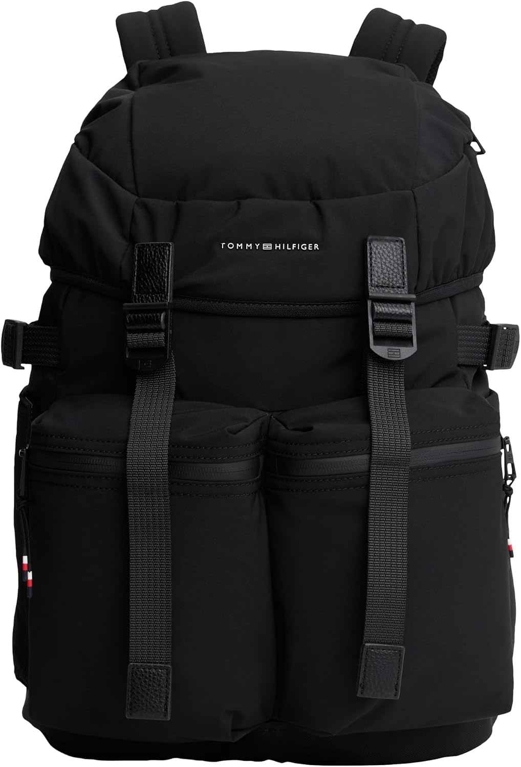 Tommy Hilfiger Mens Travel Flap Backpack,BLACK One Size