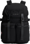 Tommy Hilfiger Mens Travel Flap Backpack,BLACK One Size