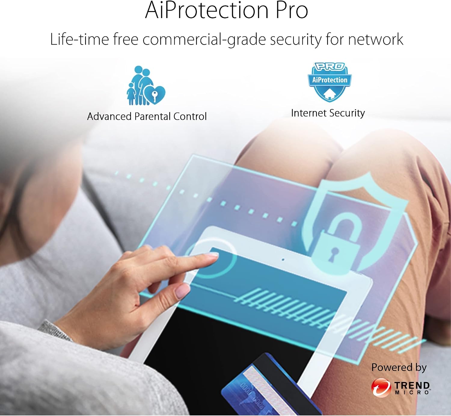 ASUS AX2700 WiFi 6 Router (RT-AX68U) - Dual Band 3x3 Wireless Internet Router with 4 Gigabit LAN Ports, Trend Micro Lifetime AiProtection, AiMesh Compatible, Parental Control, OFDMA, WAN Aggregation